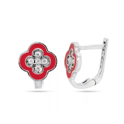 Серьги из серебра эмаль, Тсд67р