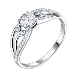 Кольцо из серебра куб.циркон., Л-10190