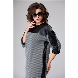 EVA GRANT 7073 черно-белый, Платье