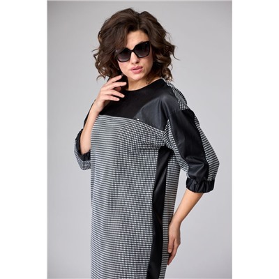 EVA GRANT 7073 черно-белый, Платье