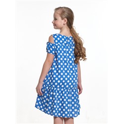 Платье 22-7180 голубой горох