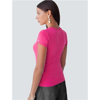 Футболка из плотного трикотажа с плетением риб 1*1