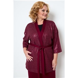 Michel chic 1253 бордовый, Кардиган,  Юбка