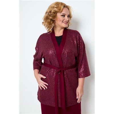 Michel chic 1253 бордовый, Кардиган,  Юбка