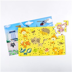 Пазлы по цифрам "Пожарные" 60 шт., 8×12,5×4 см