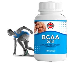 BCAA 2:1:1, Dr.Mybo (БЦАА 2:1:1), 120 капс.