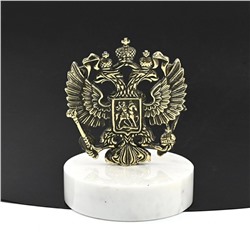 Статуэтка Герб России на подставке из мрамора 65*65*80мм.