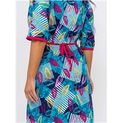 Халат женский Текс-Плюс, цвет зеленый розовый