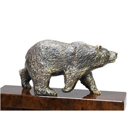 Настольный набор из обсидиана "Медведь" 1100*350*340мм