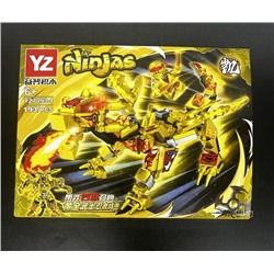 Конструктор NINJAS  Ниндзя и Дракон-трансформер 193дет. 28*21см / YZ7093-1