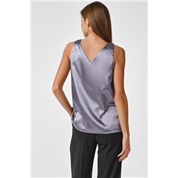 Топ атласный базовый под пиджак стальной