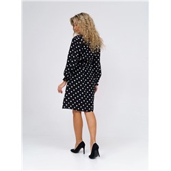 Платье женское Текс-Плюс, цвет черный белый