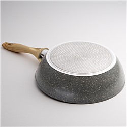 Сковорода-сотейник 26 см алюминиевая с индукционным дном и антипригарным покрытием "GREY MARBLE" Alpenkok AK-1004/26N