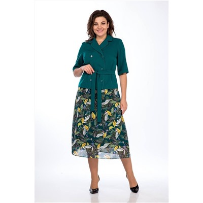 Lady Style Classic 2670 изумрудный, Юбка,  Жакет