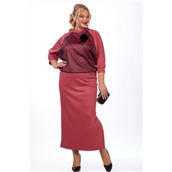 Michel chic 1325 бордовый, Юбка,  Джемпер
