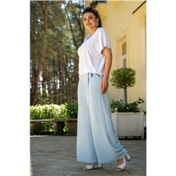 Andina 915-2 белый_голубой, Брюки,  Блуза