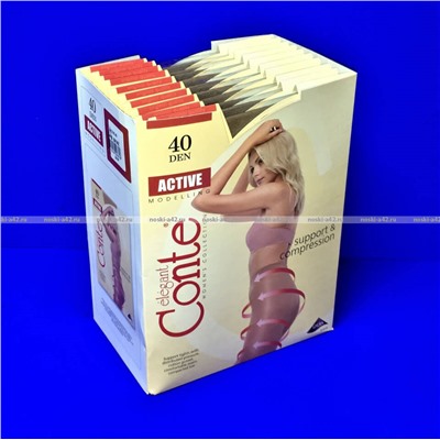 Капроновые колготки Conte ACTIVE 40 корректирующие bronz