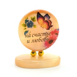 Сувенир из селенита "На счастье и любовь №2" 45*25*55мм