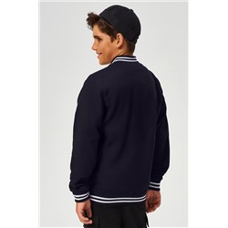 Детский бомбер из футера двухнитки с застежками на кнопках Happyfox