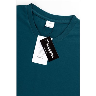 Мужская футболка больших размеров c V-вырезом Happyfox