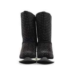HW871-1 BLACK Дутики женские зимние (искусственная замша, искусственный мех) размер 36