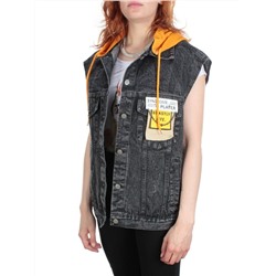 806 BLACK/SAND Джинсовый жилет женский (100% хлопок) размер 58