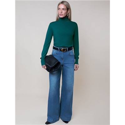 Водолазка тонкой вязки из хлопка с нейлоном