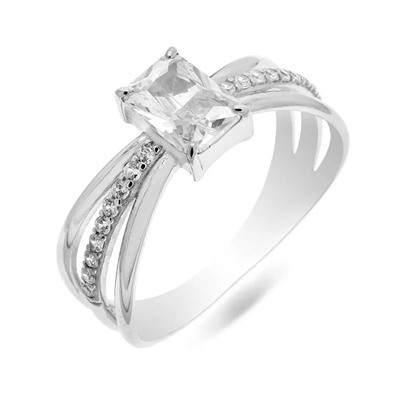 Кольцо из серебра куб.циркон., ЗК1101367