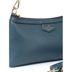 Сумка женская искусственная кожа YDR-2424,  1отд+карм/пер,  плечевой ремень,  синий 257536