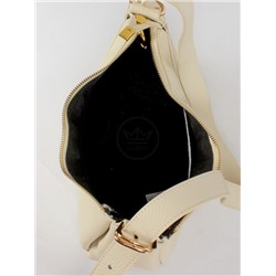 Сумка женская натуральная кожа GU 758-3161,  1отд,  плечевой ремень,  молочный 254247