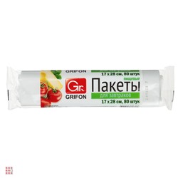 Пакеты для завтраков Bio 80 шт, 17х28 см, в рулоне, GRIFON