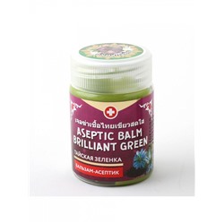 Binturong ASEPTIC BALM BRILLIANT GREEN, Nina Buda (Бинтуронг БАЛЬЗАМ-АСЕПТИК ТАЙСКАЯ ЗЕЛЕНКА С ЭКСТРАКТОМ ЧЁРНОГО ТМИНА, Нина Буда), 50 мл. - СРОК ГОДНОСТИ ДО 8 МАЯ 2025 ГОДА