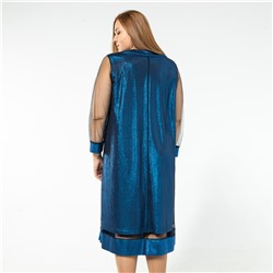 Платье, трикотаж, синий