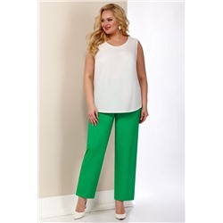 Aira Style 533 зеленые_орхидеи, Кардиган,  Брюки,  Блуза