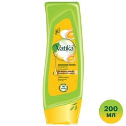 Vatika EGG PROTEIN Nourishing Protein Conditioner, Dabur (Ватика ЯИЧНЫЙ ПРОТЕИН Кондиционер ПИТАЮЩИЙ ПРОТЕИН для тонких и ослабленных волос, Дабур), 200 мл.