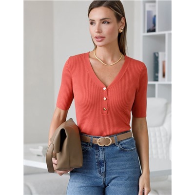 Джемпер тонкой вязки из вискозы с нейлоном