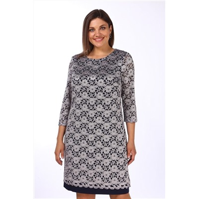 Lady Style Classic 1493/12 темно-синий_серый, Платье
