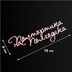 Топпер без шпажки "Полтортика на полгодика" розовый 15*6 см