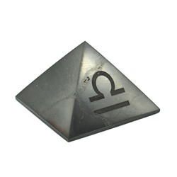 Пирамида из шунгита полированная знака зодиака "Весы", 50*50мм