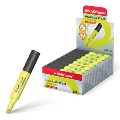 Текстовыделитель Visioline V-17 Mini желтый 56695 ErichKrause