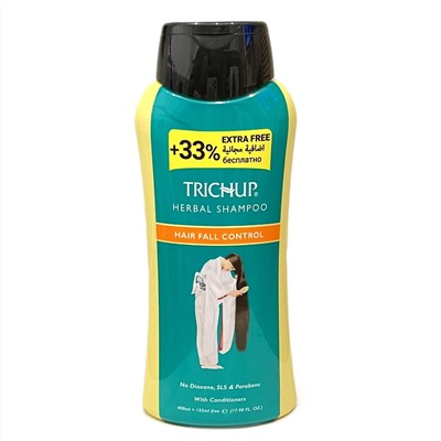 TRICHUP Herbal Shampoo HAIR FALL CONTROL, Vasu (ТРИЧУП (ТРИЧАП) Шампунь на основе трав ПРОТИВ ВЫПАДЕНИЯ ВОЛОС, Васу), 400+132 мл.