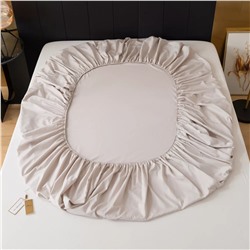 Простынь на резинке Однотонный Сатин Элитный 100% египетский хлопок RROCE002