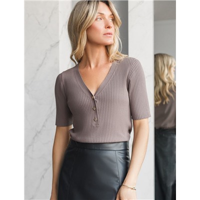 Джемпер тонкой вязки из вискозы с нейлоном