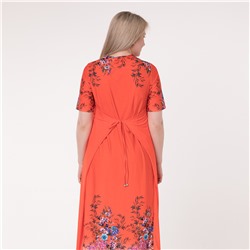 Платье, трикотаж, оранжевый