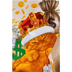 Полотенце пляжное Денежный кот