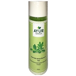 Ayurvedic Herbal Shampoo TULSI, Ayur Ganga (Аюрведический хербал шампунь ТУЛСИ), 200 мл.