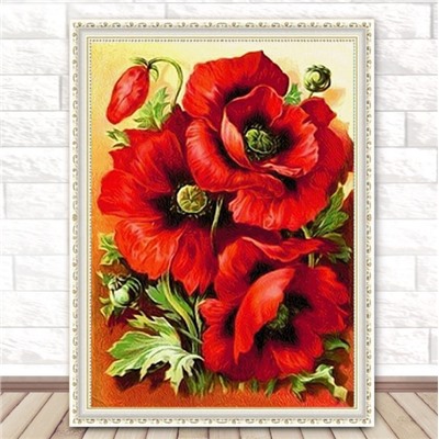 Стразовая картина «Цветы» 30*40 см