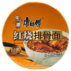 Лапша б/п Тушеные Ребрышки Kangshifu, Китай, 108 г Акция