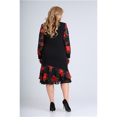 Moda Versal П2211 черный_красный, Платье