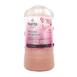 Mineral Deodorant SAKURA, Narda (Дезодорант кристаллический САКУРА, Нарда), 80 г. - СРОК ГОДНОСТИ ДО 2 ФЕВРАЛЯ 2025 ГОДА